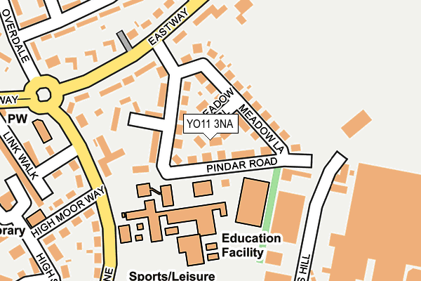 YO11 3NA map - OS OpenMap – Local (Ordnance Survey)