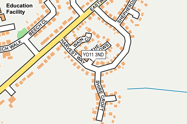 YO11 3ND map - OS OpenMap – Local (Ordnance Survey)
