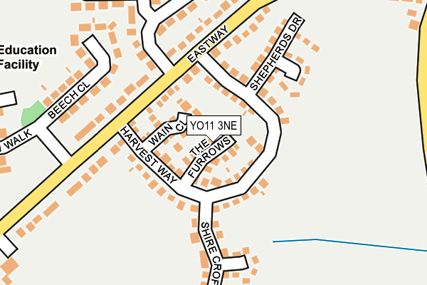 YO11 3NE map - OS OpenMap – Local (Ordnance Survey)
