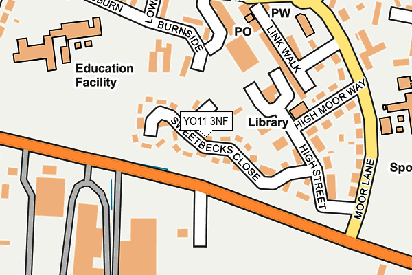 YO11 3NF map - OS OpenMap – Local (Ordnance Survey)