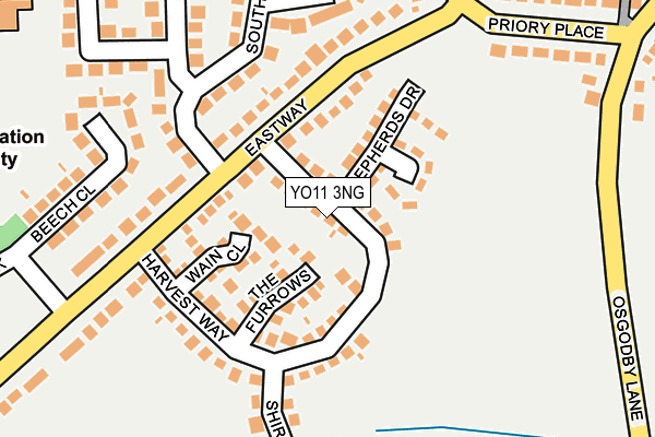 YO11 3NG map - OS OpenMap – Local (Ordnance Survey)