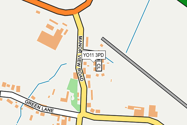 YO11 3PD map - OS OpenMap – Local (Ordnance Survey)