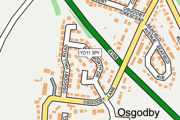 YO11 3PY map - OS OpenMap – Local (Ordnance Survey)