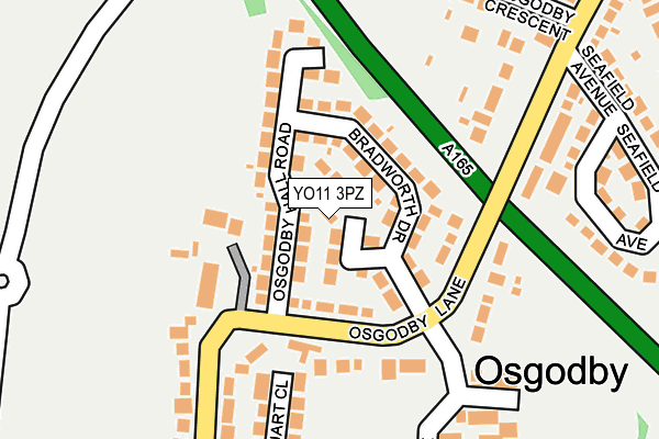 YO11 3PZ map - OS OpenMap – Local (Ordnance Survey)