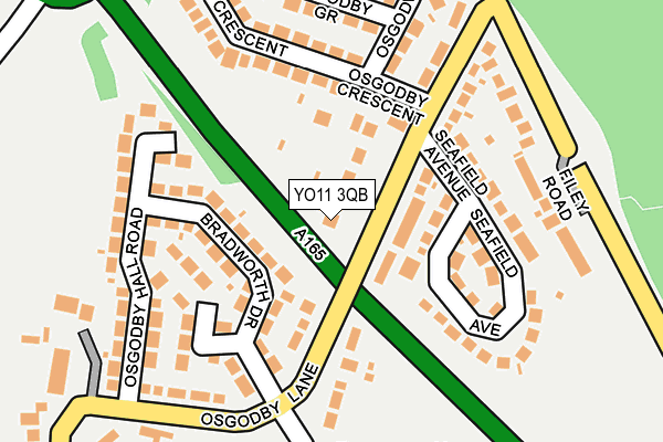 YO11 3QB map - OS OpenMap – Local (Ordnance Survey)