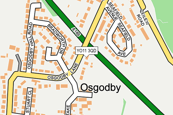 YO11 3QD map - OS OpenMap – Local (Ordnance Survey)