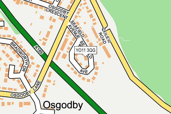 YO11 3QG map - OS OpenMap – Local (Ordnance Survey)