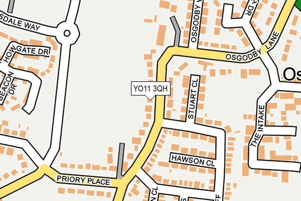 YO11 3QH map - OS OpenMap – Local (Ordnance Survey)