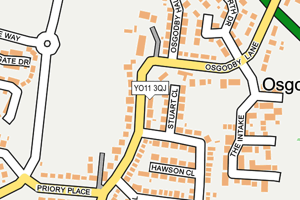YO11 3QJ map - OS OpenMap – Local (Ordnance Survey)