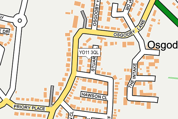 YO11 3QL map - OS OpenMap – Local (Ordnance Survey)