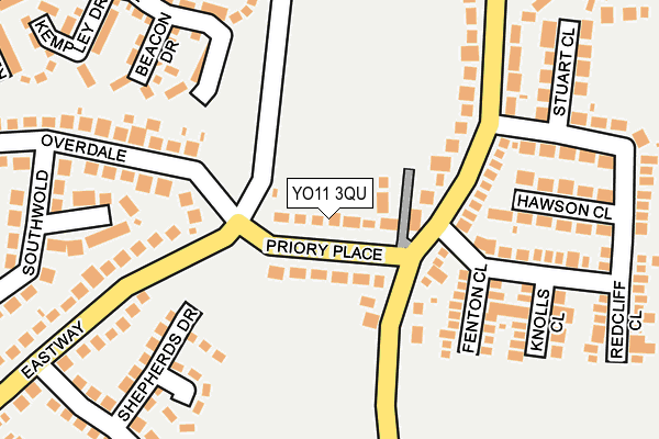 YO11 3QU map - OS OpenMap – Local (Ordnance Survey)