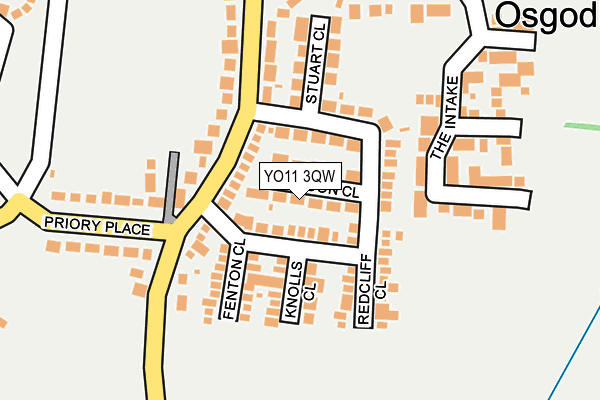 YO11 3QW map - OS OpenMap – Local (Ordnance Survey)