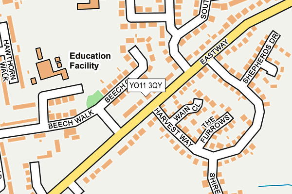 YO11 3QY map - OS OpenMap – Local (Ordnance Survey)
