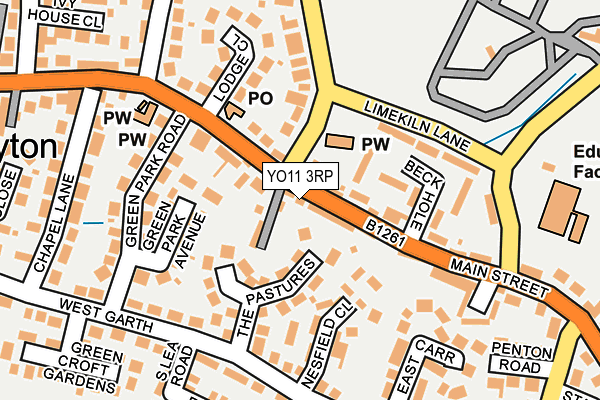 YO11 3RP map - OS OpenMap – Local (Ordnance Survey)