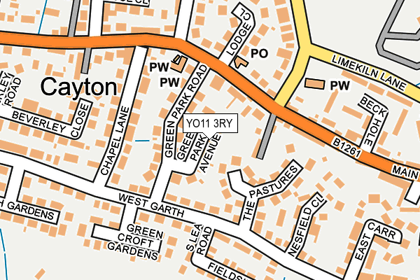YO11 3RY map - OS OpenMap – Local (Ordnance Survey)