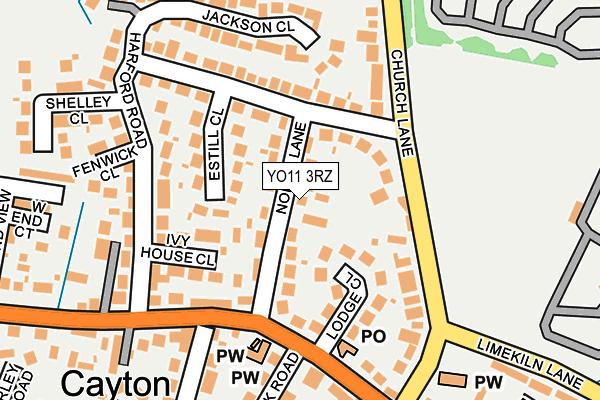 YO11 3RZ map - OS OpenMap – Local (Ordnance Survey)