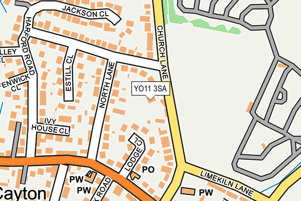 YO11 3SA map - OS OpenMap – Local (Ordnance Survey)