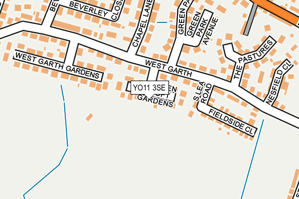 YO11 3SE map - OS OpenMap – Local (Ordnance Survey)