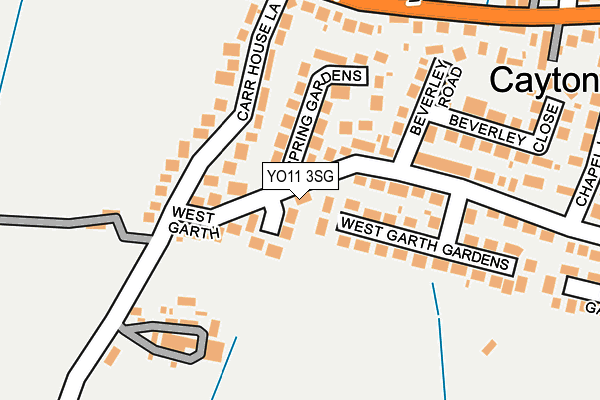 YO11 3SG map - OS OpenMap – Local (Ordnance Survey)
