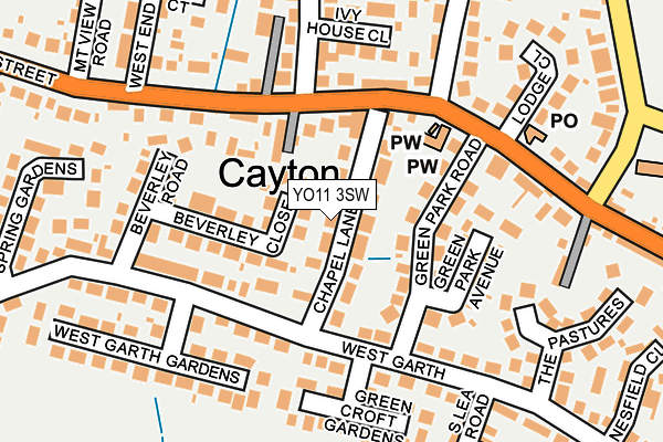 YO11 3SW map - OS OpenMap – Local (Ordnance Survey)