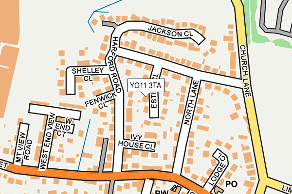 YO11 3TA map - OS OpenMap – Local (Ordnance Survey)
