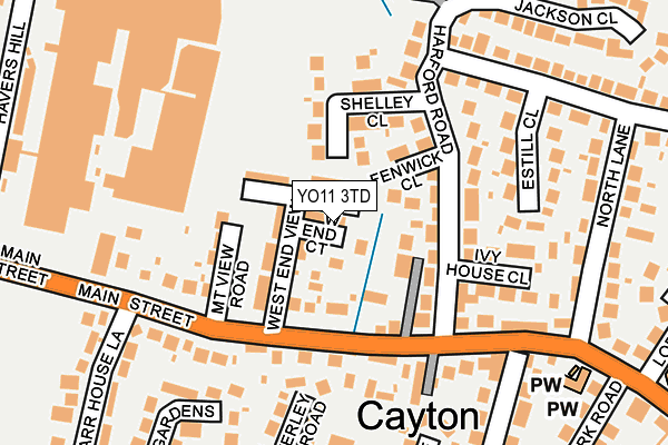 YO11 3TD map - OS OpenMap – Local (Ordnance Survey)