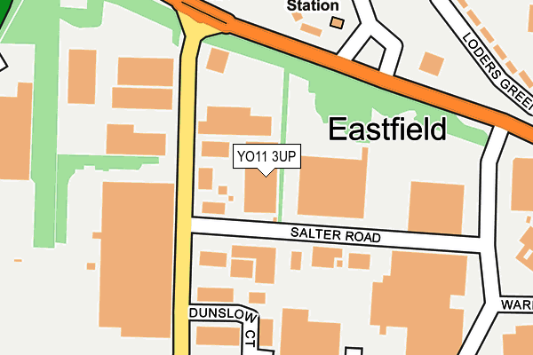 YO11 3UP map - OS OpenMap – Local (Ordnance Survey)