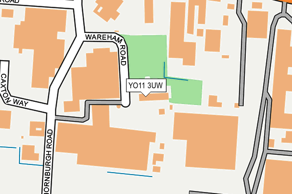 YO11 3UW map - OS OpenMap – Local (Ordnance Survey)