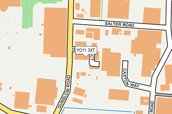 YO11 3XT map - OS OpenMap – Local (Ordnance Survey)