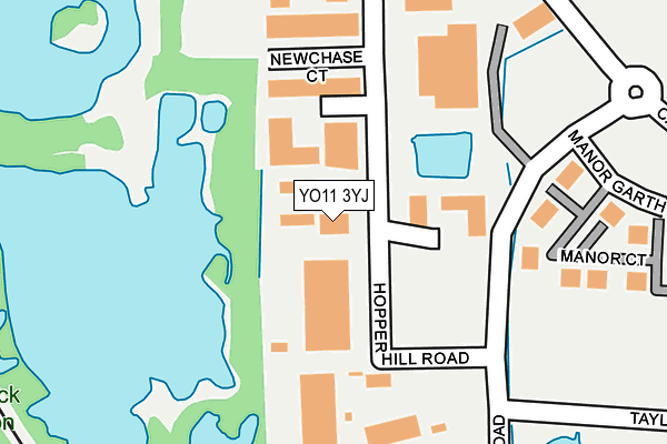YO11 3YJ map - OS OpenMap – Local (Ordnance Survey)