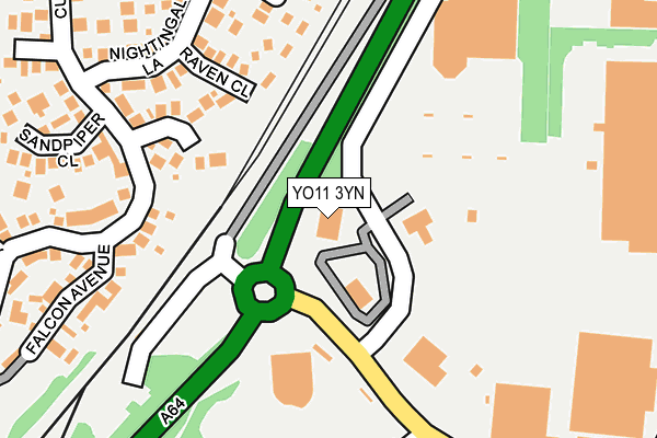 YO11 3YN map - OS OpenMap – Local (Ordnance Survey)