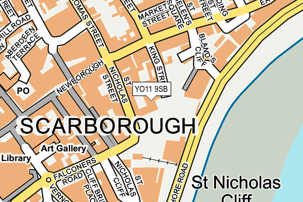 YO11 9SB map - OS OpenMap – Local (Ordnance Survey)