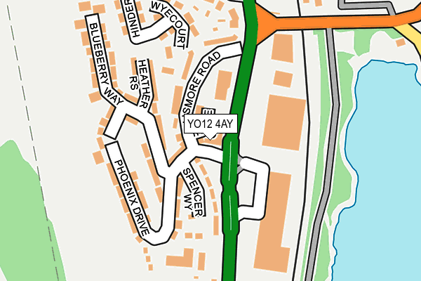 YO12 4AY map - OS OpenMap – Local (Ordnance Survey)