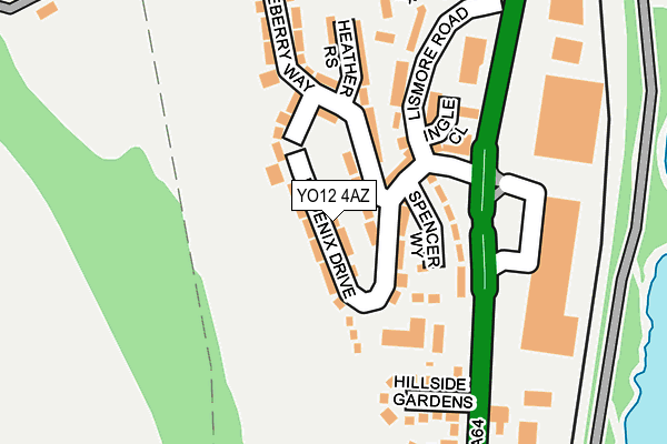 YO12 4AZ map - OS OpenMap – Local (Ordnance Survey)