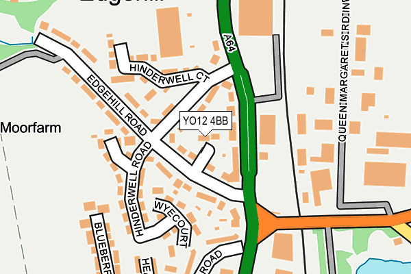YO12 4BB map - OS OpenMap – Local (Ordnance Survey)