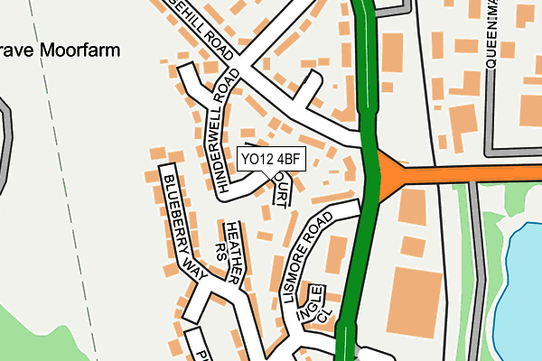 YO12 4BF map - OS OpenMap – Local (Ordnance Survey)
