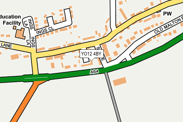 YO12 4BY map - OS OpenMap – Local (Ordnance Survey)