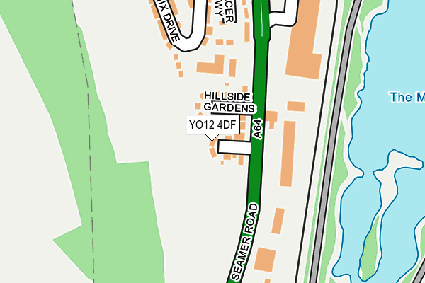 YO12 4DF map - OS OpenMap – Local (Ordnance Survey)