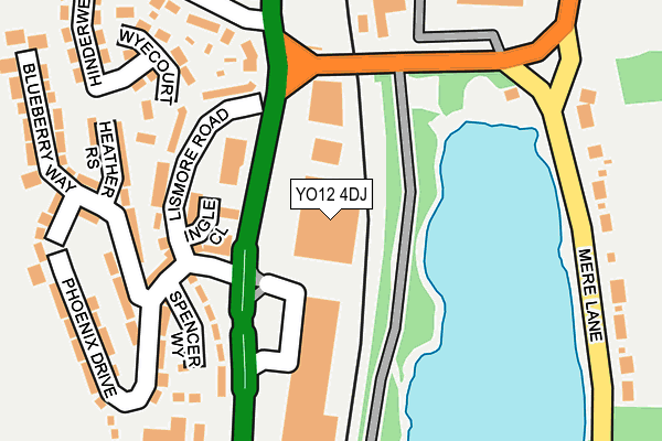 YO12 4DJ map - OS OpenMap – Local (Ordnance Survey)