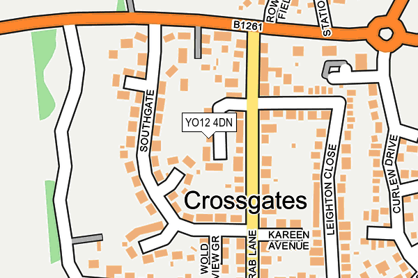 YO12 4DN map - OS OpenMap – Local (Ordnance Survey)