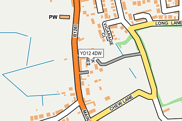 YO12 4DW map - OS OpenMap – Local (Ordnance Survey)
