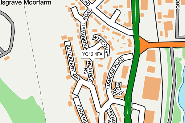 YO12 4FA map - OS OpenMap – Local (Ordnance Survey)