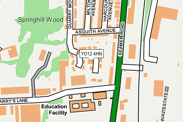 YO12 4HN map - OS OpenMap – Local (Ordnance Survey)