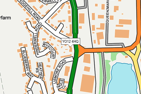 YO12 4HQ map - OS OpenMap – Local (Ordnance Survey)