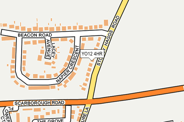 YO12 4HR map - OS OpenMap – Local (Ordnance Survey)