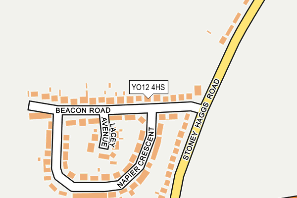 YO12 4HS map - OS OpenMap – Local (Ordnance Survey)