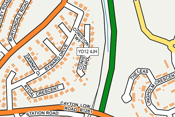 YO12 4JH map - OS OpenMap – Local (Ordnance Survey)