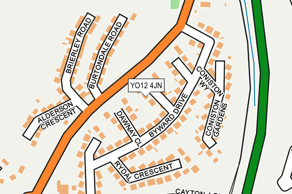 YO12 4JN map - OS OpenMap – Local (Ordnance Survey)