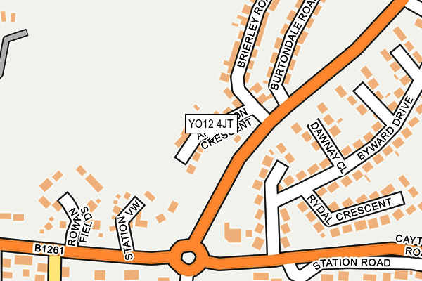 YO12 4JT map - OS OpenMap – Local (Ordnance Survey)