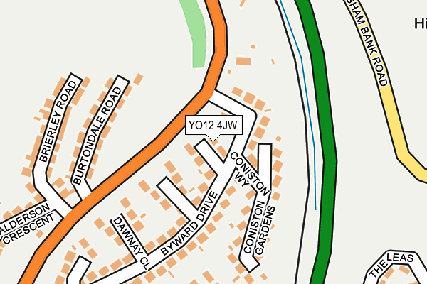 YO12 4JW map - OS OpenMap – Local (Ordnance Survey)